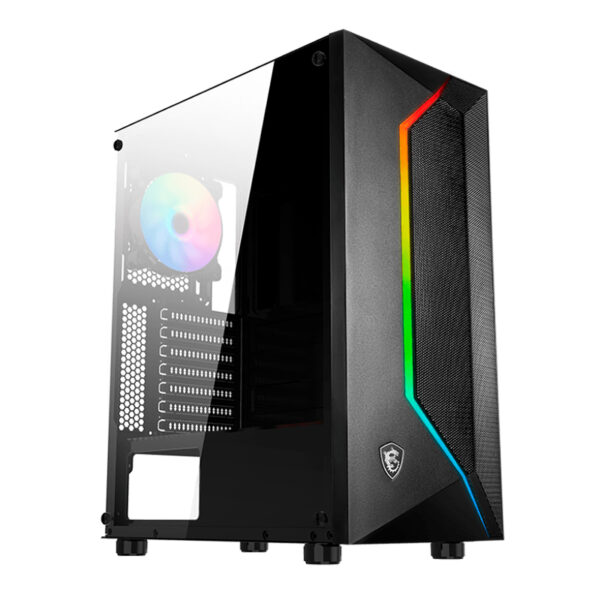 case msi mag vampiric 100r, atx, mid tower, argb. puertos: 1 x usb 3.2 gen 1 tipo