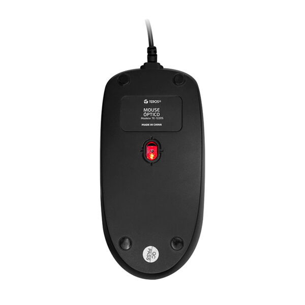 Mouse Óptico Teros Te-1220S, 1000Dpi, , Usb, 3 Botones