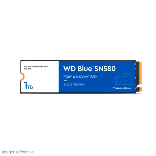 Unidad De Estado Solido Western Digital Blue Sn580 1Tb M.2 2280, Pcie Gen 4.0 X4 Nvme